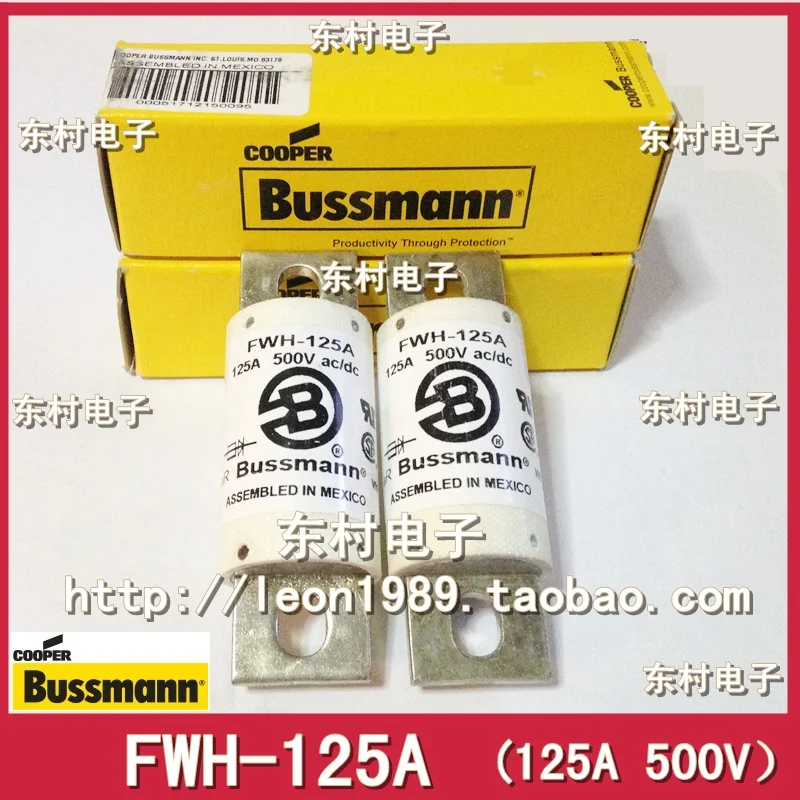 

Imported original American BUSSMANN fuse FWH-125A 125A 500V ac / dc Fuses