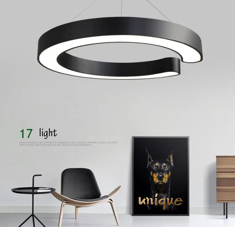 Современная круглая светодиодная Подвесная лампа для столовой Простой Модный