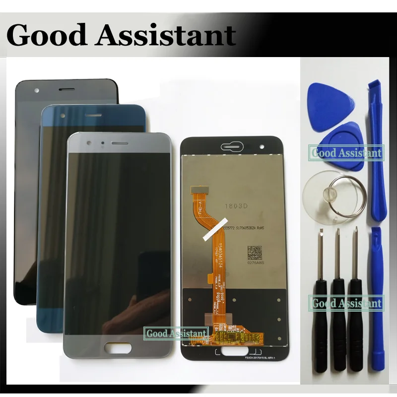 100% работы 5 15 дюйма для Huawei Honor 9 ЖК дисплей + сенсорный экран дигитайзер в сборе