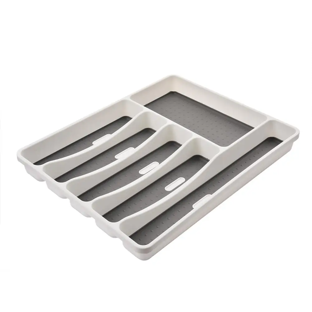 6 Compartments Kitchen Drawer Organizer Storage Cutlery Tray For Drawers Divider Durable Utensil Multi Partition Safe | Дом и сад
