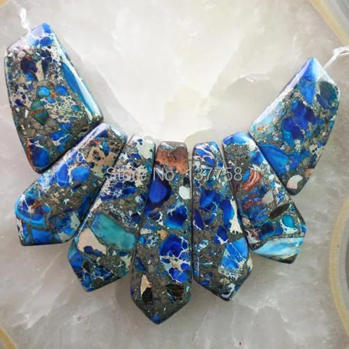 (Минимальный заказ составляет $10) 7 шт Синий Морской камень из осадочной породы &amp