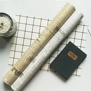 Самоклеящиеся обои из ПВХ размером 45 х10 м, для газет, спальни, столовой, ретро водонепроницаемые корейские обои для общежития