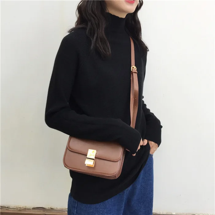 Preppy Style Solid Korean Women Sweater Turtleneck Long Sleeve Knitted Pullovers Thin Winter Tops | Женская одежда