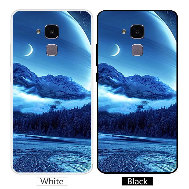 Роскошный силиконовый чехол для Huawei Honor 5C 7 lite/Honor GT3 прозрачные 5 2 дюйма черный