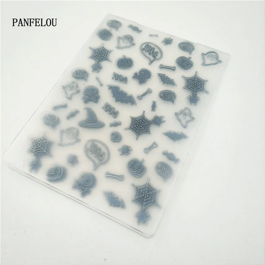 PANFELOU гримаса для Хэллоуина папки тиснения пластика скрапбукинга DIY шаблон