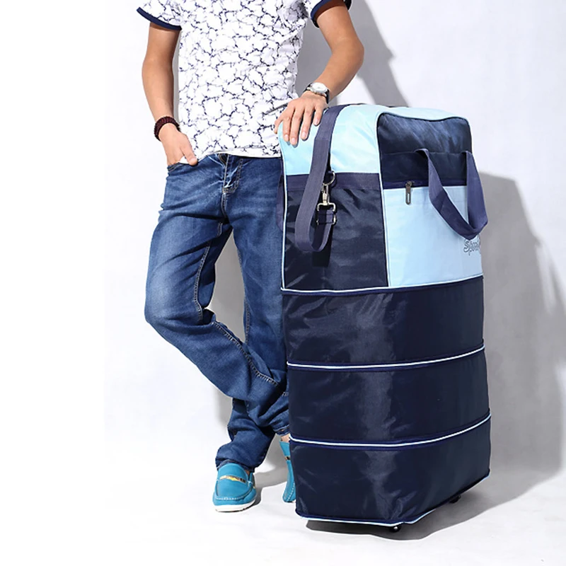 Airline Checked Bag Oxford Large Capacity Travel Universal Wheel Foldable Luggage Moving Storage Bag T725 Rolling packing cubes