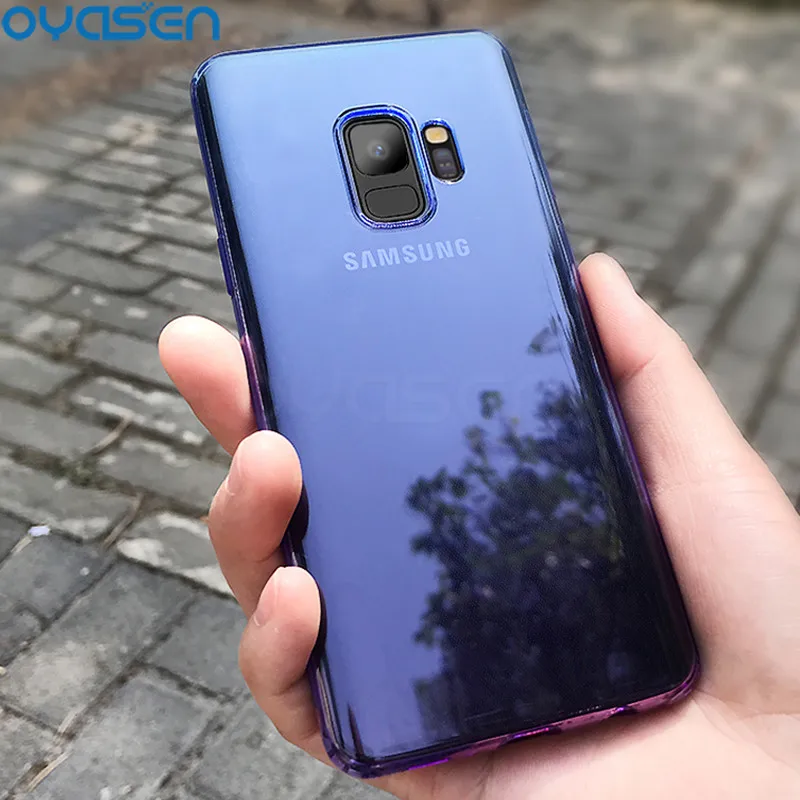 Gradient Colorful Cases For Samsung Galaxy S9 S8 Plus Note 8 A7 A5 A3 2017 Soft TPU Protective Shell |