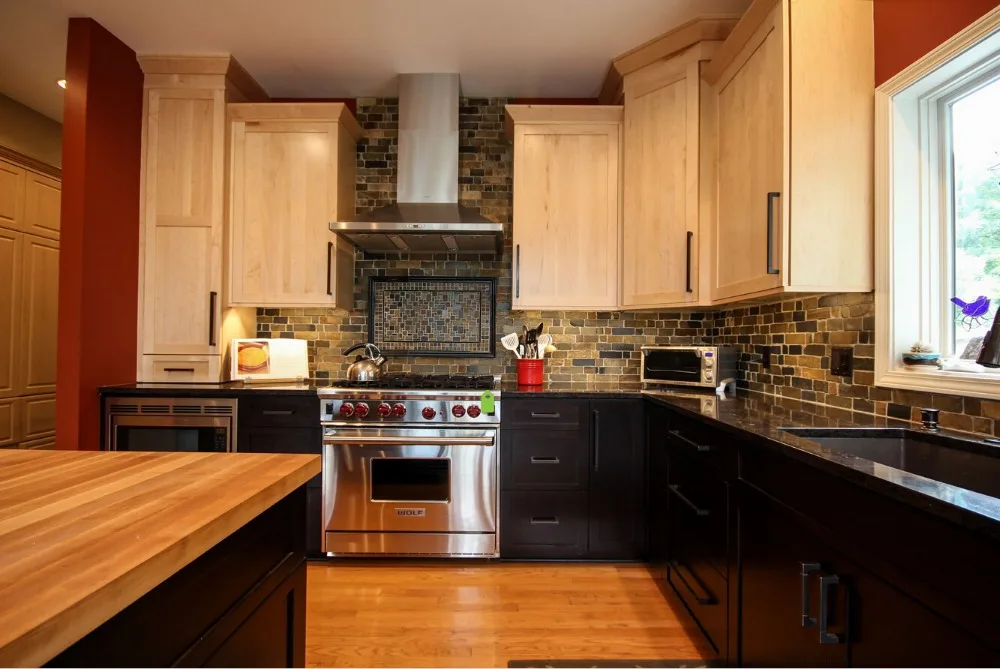 2017 необработанные кухонные шкафы из цельной древесины низкая цена оптовая