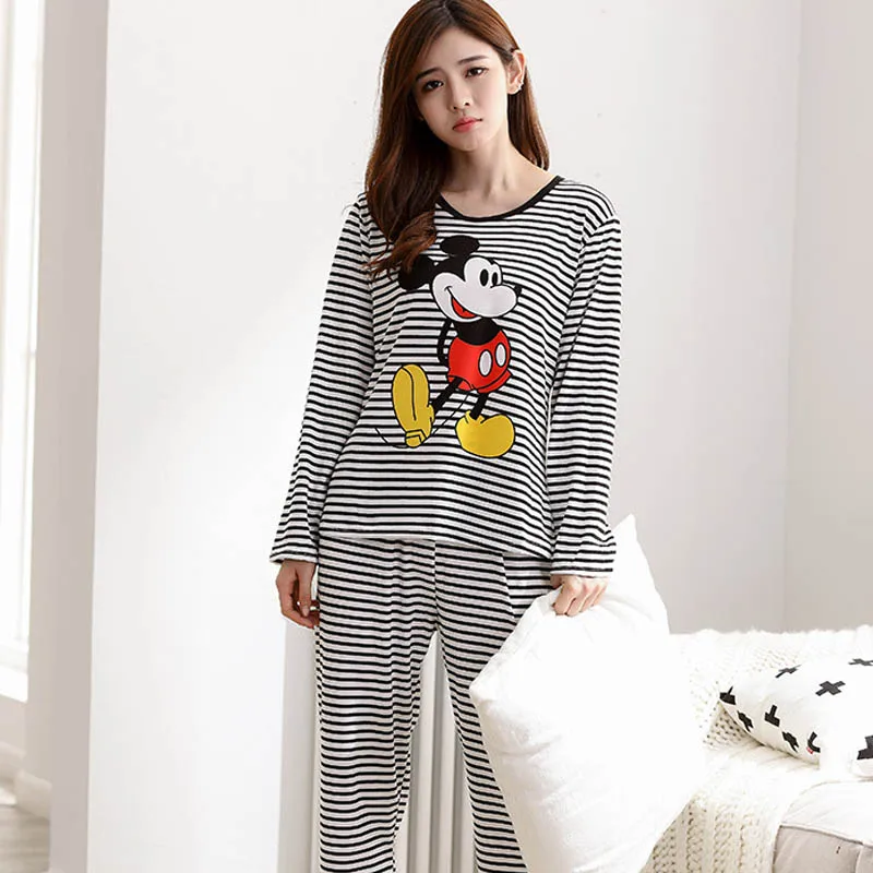 Женская пижама FL069C Kawaii с животным принтом пижамный комплект для женщин Mujer Pigiama