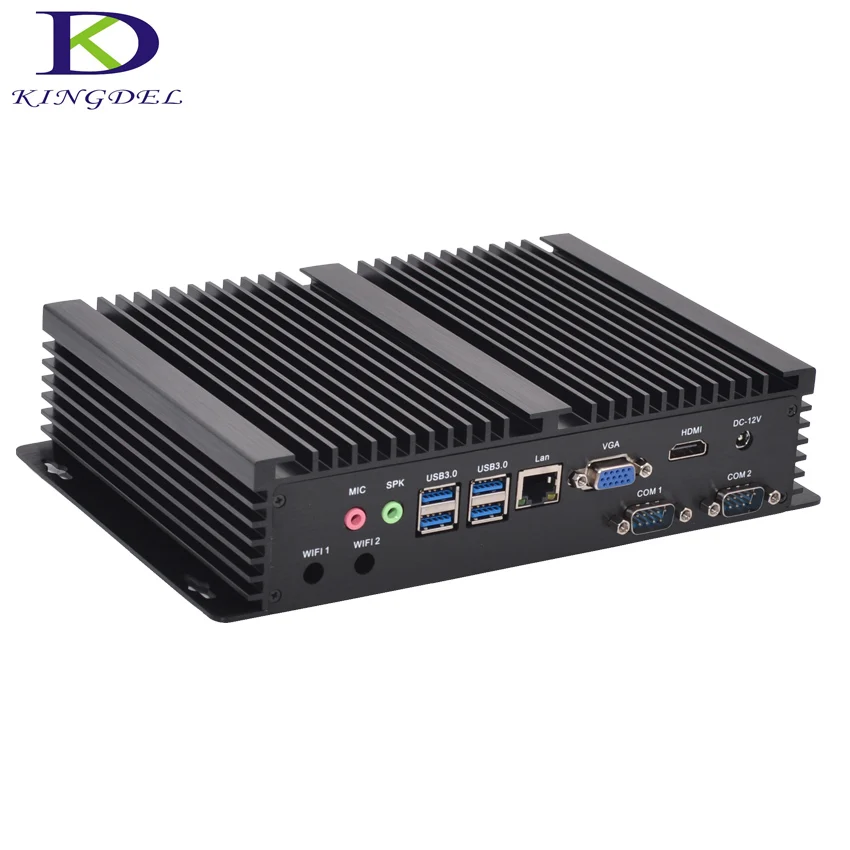 

Fanless Industrial Mini PC Windows 10 Dual Core i3 5005u max 16g DDR3 512G SSD 2.5 SATA HDD HDMI COM RS232 1000M LAN WiFi