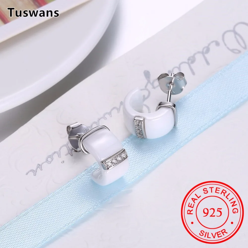 Женские серьги гвоздики из серебра 100% пробы с цирконом|silver stud earrings|sterling silver