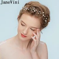 janevini european style bride hair accessories pearl beaded headbands bridal gold crystal boho women hairband wedding jewelry