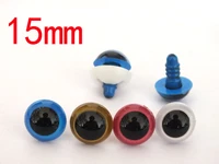 free shipping40pcslot 15mm colored safety doll eyes bluegoldpink and white