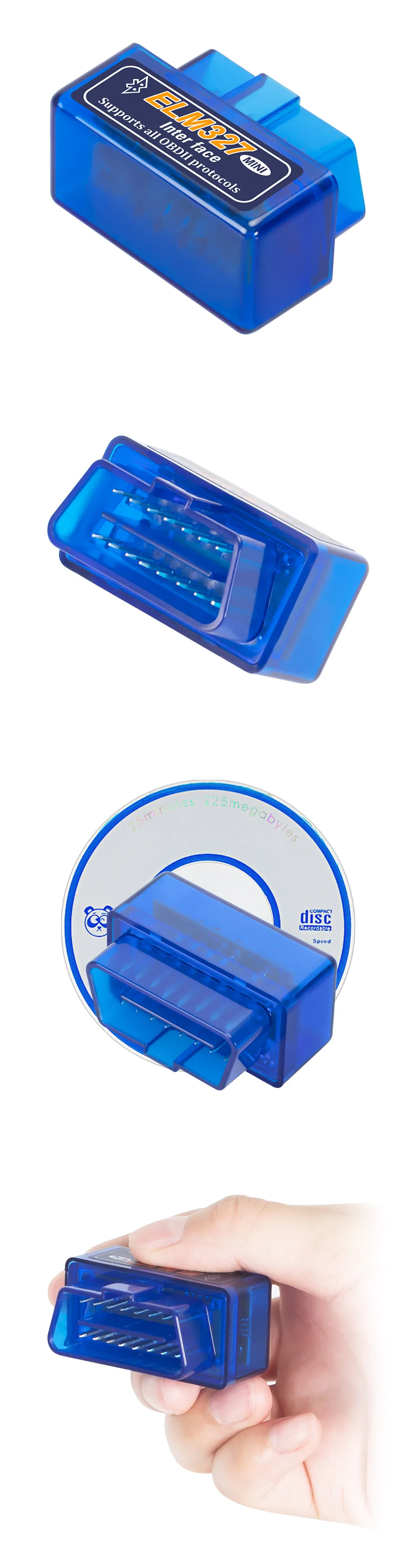 Последняя версия V2.1 Супер Мини ELM327 Bluetooth OBD/OBD2 считыватель кодов мини OBDII ELM 327 Bluetooth работает на Android Крутящий момент/ПК