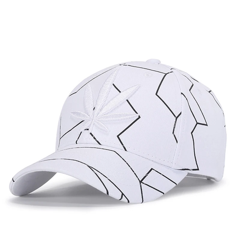 Бейсболка с вышивкой в виде кленового листа Кепка стиле хип хоп Snapback мужские и