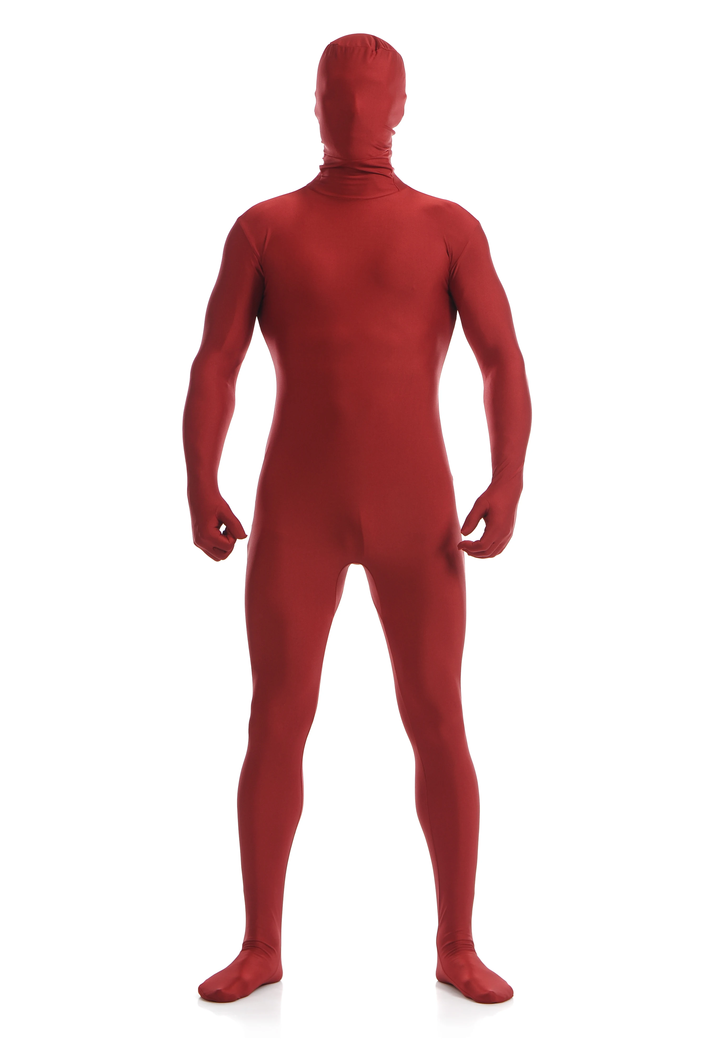 Adult Men Full Body Spandex Lycra Zentai Suit wineTight Suits Pure Color Halloween Party Unitard | Тематическая одежда и