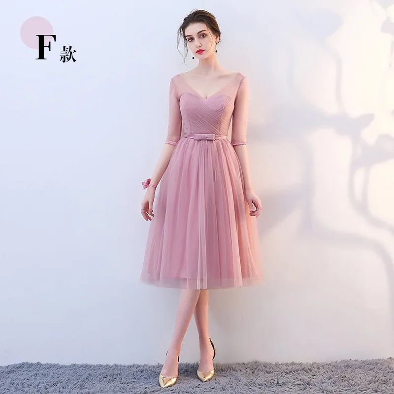 Pink F Roayl Синие атласные платья свидетельницы длинное Формальное свадебное платье выпускного вечера отражающее платье robe de soiree vestido de noiva женское платье - Цвет: Pink F