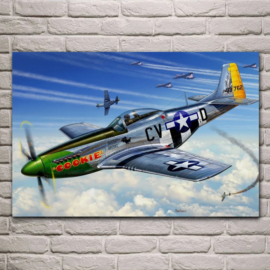 US Class aircraft B 17 8th Air Force P 51D 5 NA 368th Гостиная Декор домашний Настенный декор деревянная