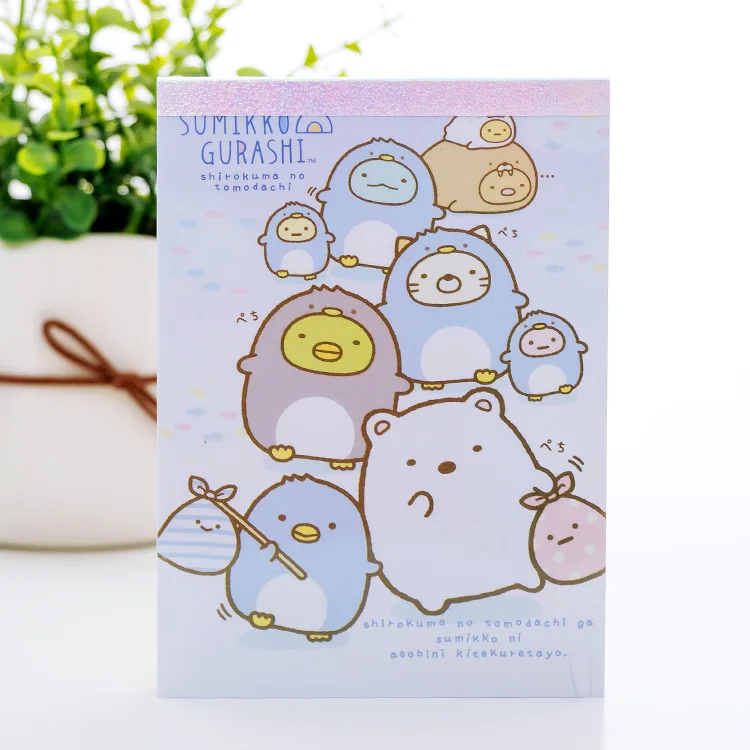 Мультяшная угловая записная книжка Милая Sumikko наклейка Gurashi мини дневник коврик