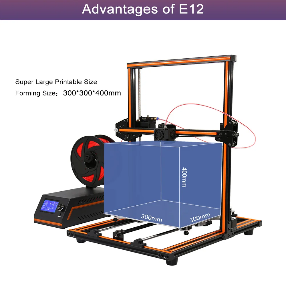 Anet E12 металлический Структура 3d сборка принтера комплект прост в эксплуатации