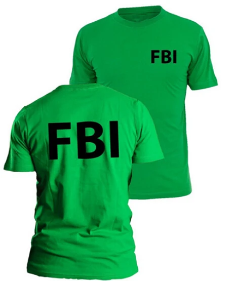 Футболка ФБР с принтом агента секретной службы полиции CIA для мужчин футболка