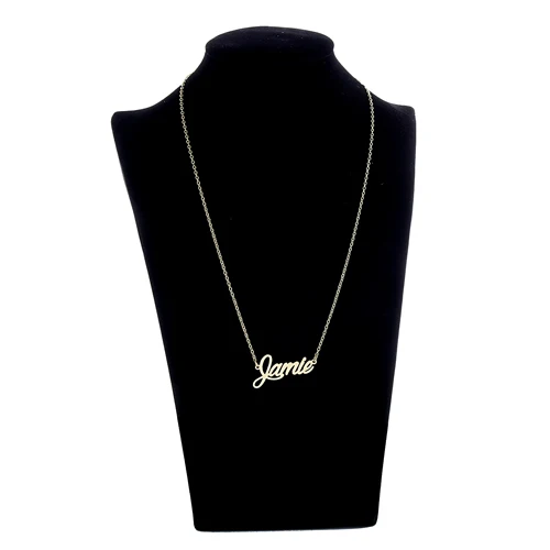 Женское Ожерелье с надписью &quotJamie&quot AOLOSHOW французское ожерелье из нержавеющей