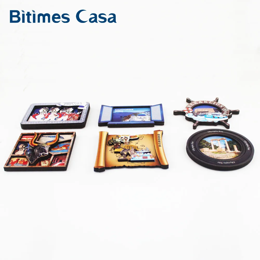 Bitimes Греция культура 3D магниты на холодильник Olimpia Site Knossos Европейское культурное