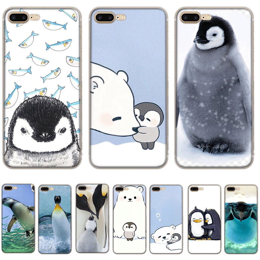Милый пингвин полярный медведь чехол для мобильного телефона iPhone 7 8 6 6s Plus 11 Pro X XS