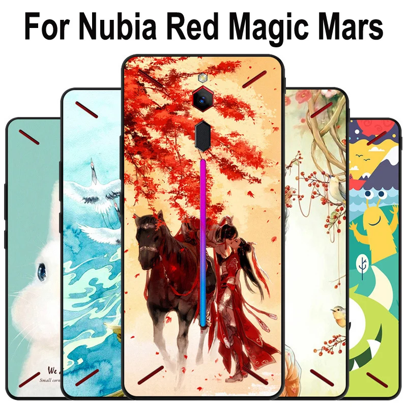 Для Нубия Red Magic Mars NX619J чехол мобильный телефон shell мультфильм мягкий силиконовый Защитная крышка для Red Magic Mars случаях shell