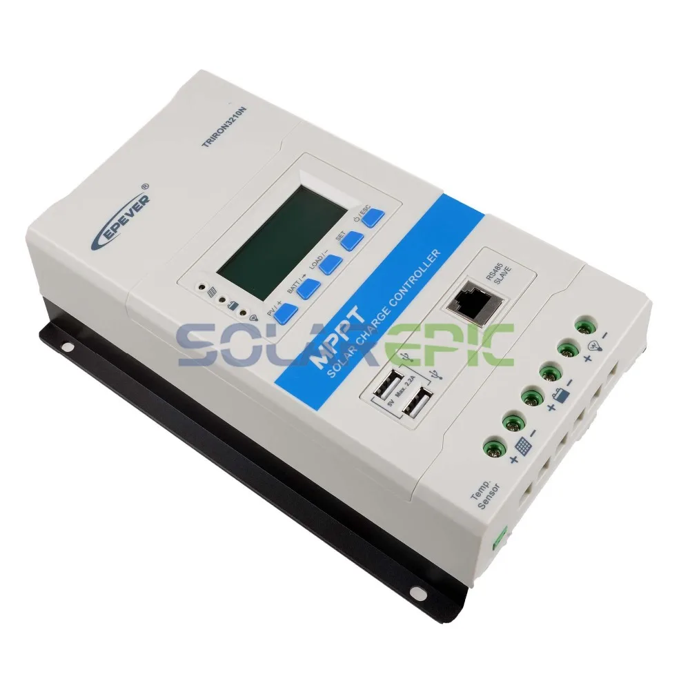 

Epever 30A TRIRON Series модульный MPPT Контроллер заряда 12 В/24 В TRIRON3210N 100 в PV входной солнечный регулятор зарядное устройство