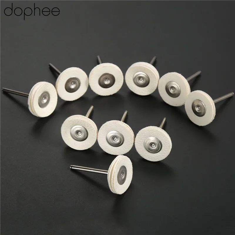 dophee 25MM Dremel Accessories Leather Polishing Buffing Wheel Brushes Grinding Pad for Rotary Tools 20PCS | Инструменты