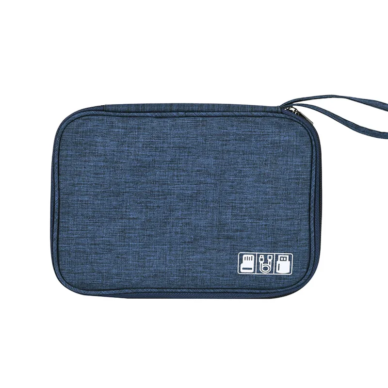 Navy Blue Портативная дорожная цифровая многофункциональная сумка для хранения Пустой USB Дата кабель наушник Провод зарядное устройство Органайзер Дорожный комплект чехол - Цвет: Navy Blue