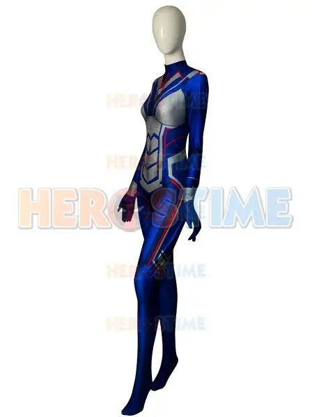 Custom Made Ant-Man and the Wasp Costume Spandex Printed Movie Superhero Cosplay Female Halloween Party Bodysuit |