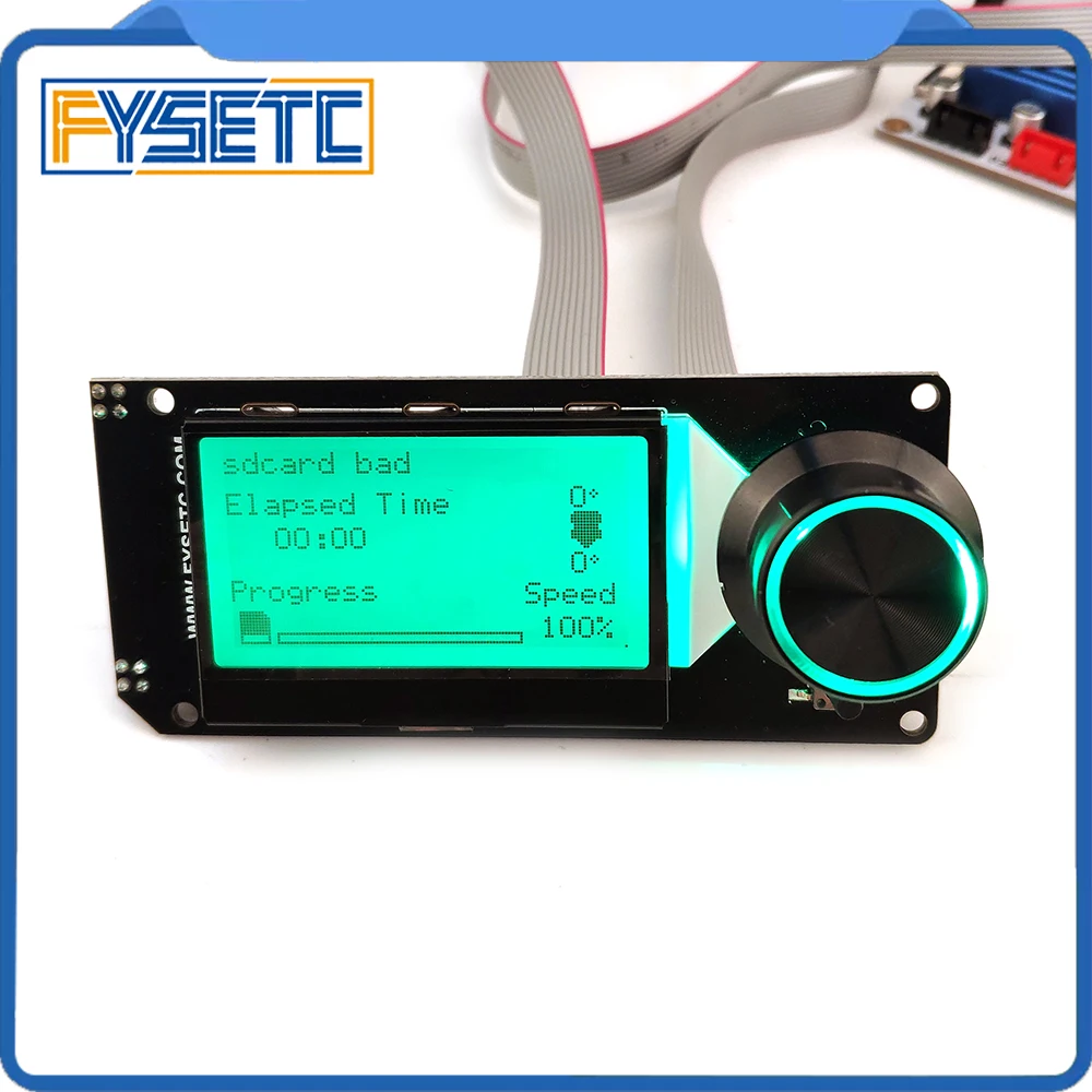 Тип A MINI12864 ЖК-экран mini 12864 v2.1 дисплей RGB подсветка черная поддержка Marlin DIY для SKR с sd-картой части 3d принтера