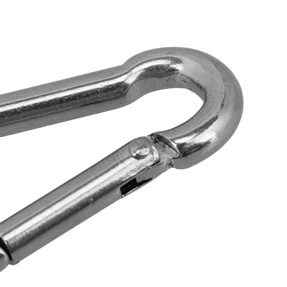 5PCS M5x50mm Multifunctional 304 Stainless Steel Spring Snaps Carabiner Quick Link Lock Ring Hooks | Обустройство дома
