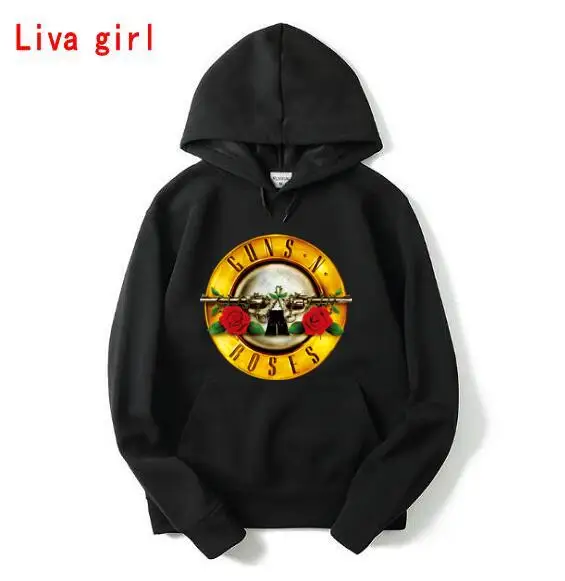 Новый Рок Группа панк пистолет N Rose Толстовка Для мужчин's Fashion Hoodie мужчин хип хоп