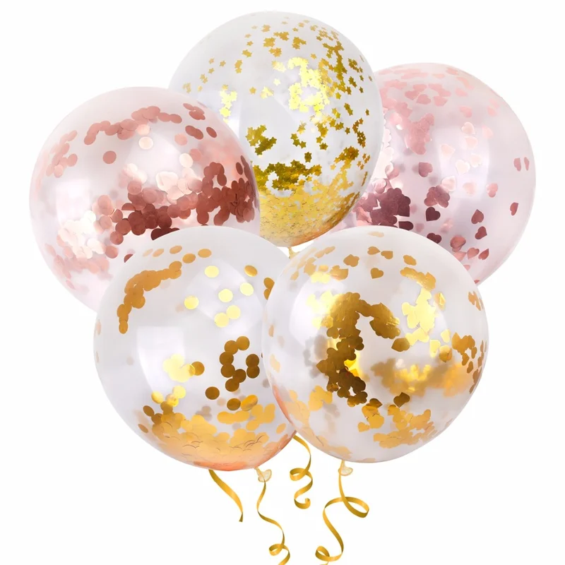 36 дюймов шары с золотыми Конфетти Свадебные Воздушные для свадьбы вечеринки