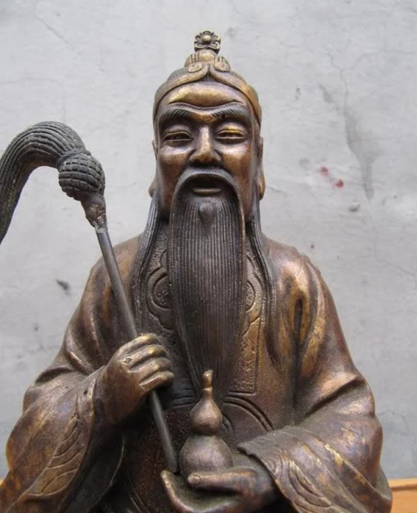 Китайская Медь Бронза даосизм Тай Чи Удан даосский священник статуя бога Будды |