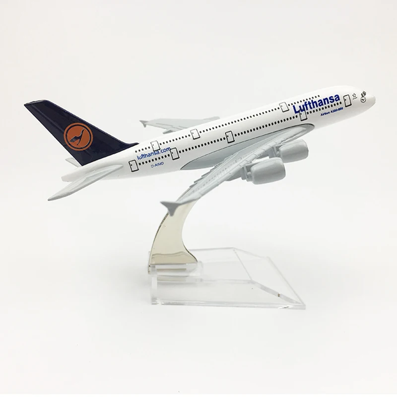 Lufthansa модель аэроплана Аэробус A380 самолет 16 см с металлическими заклепками Туфли