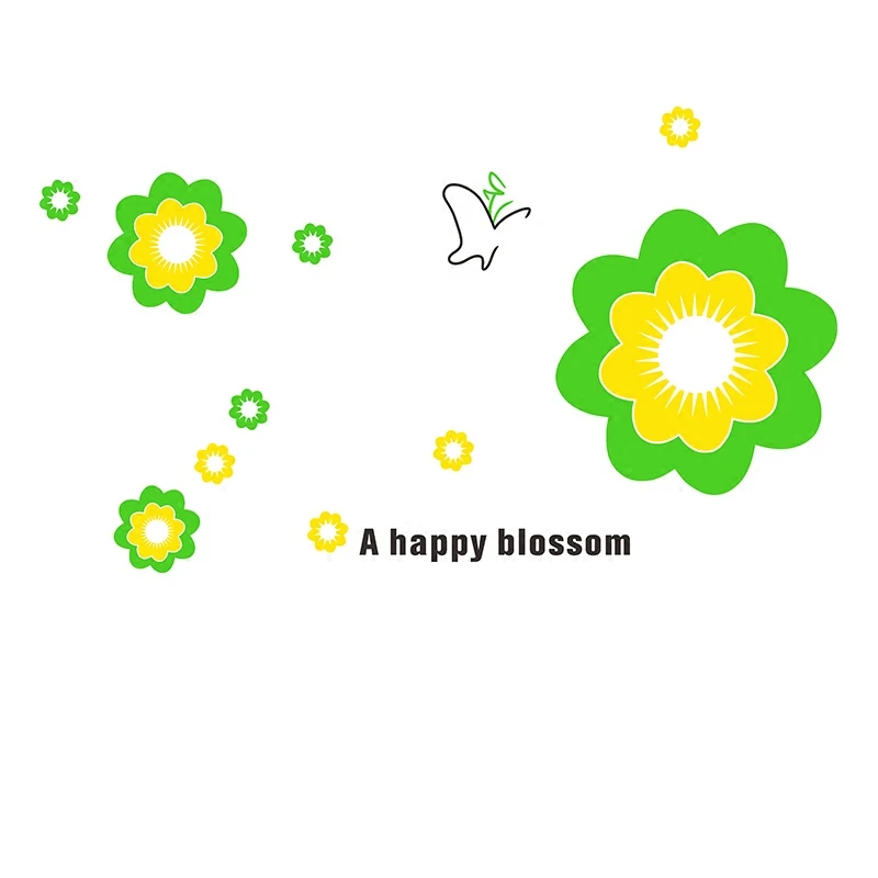 Креативные Акриловые 3D настенные наклейки с цветами для детской комнаты бабочки