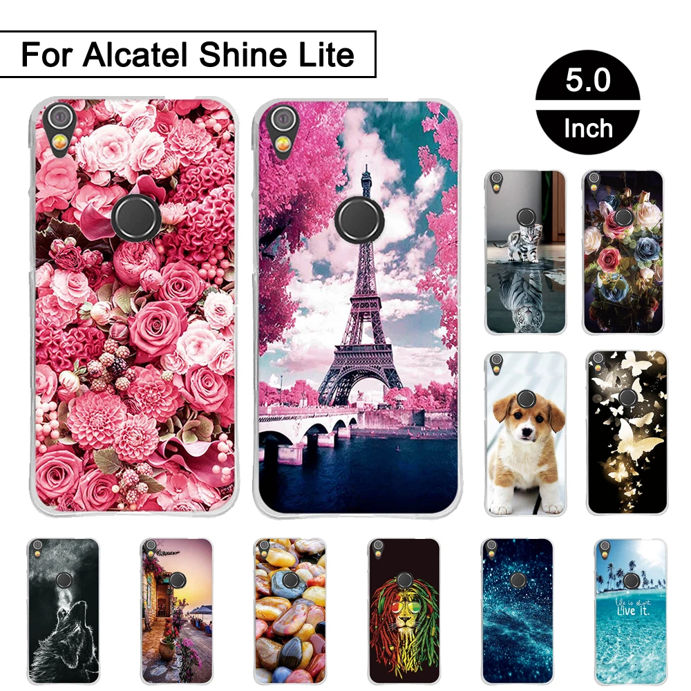 ТПУ чехол для Alcatel Shine Lite OT5080 5 0 &quotзадняя крышка силиконовый Fundas | Мобильные