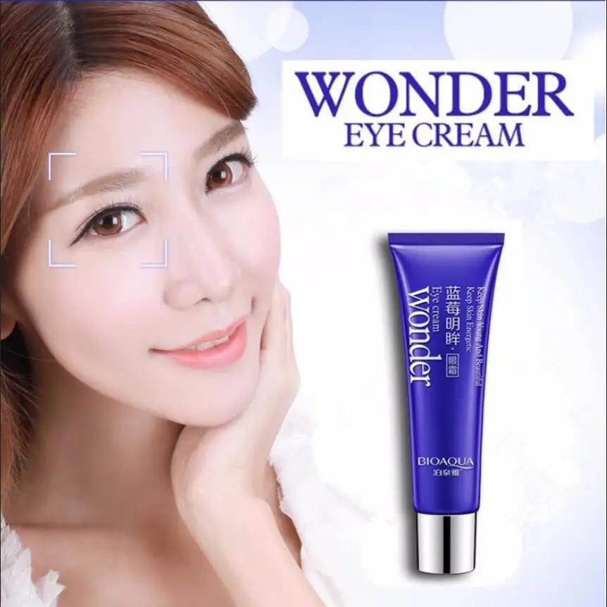 50pcs Moisturizing BIOAQUA Wonder Eye Cream Blueberry Dark Circles Eye Care Anti Wrinkle Anti Puffiness Nourishing Skin Care
