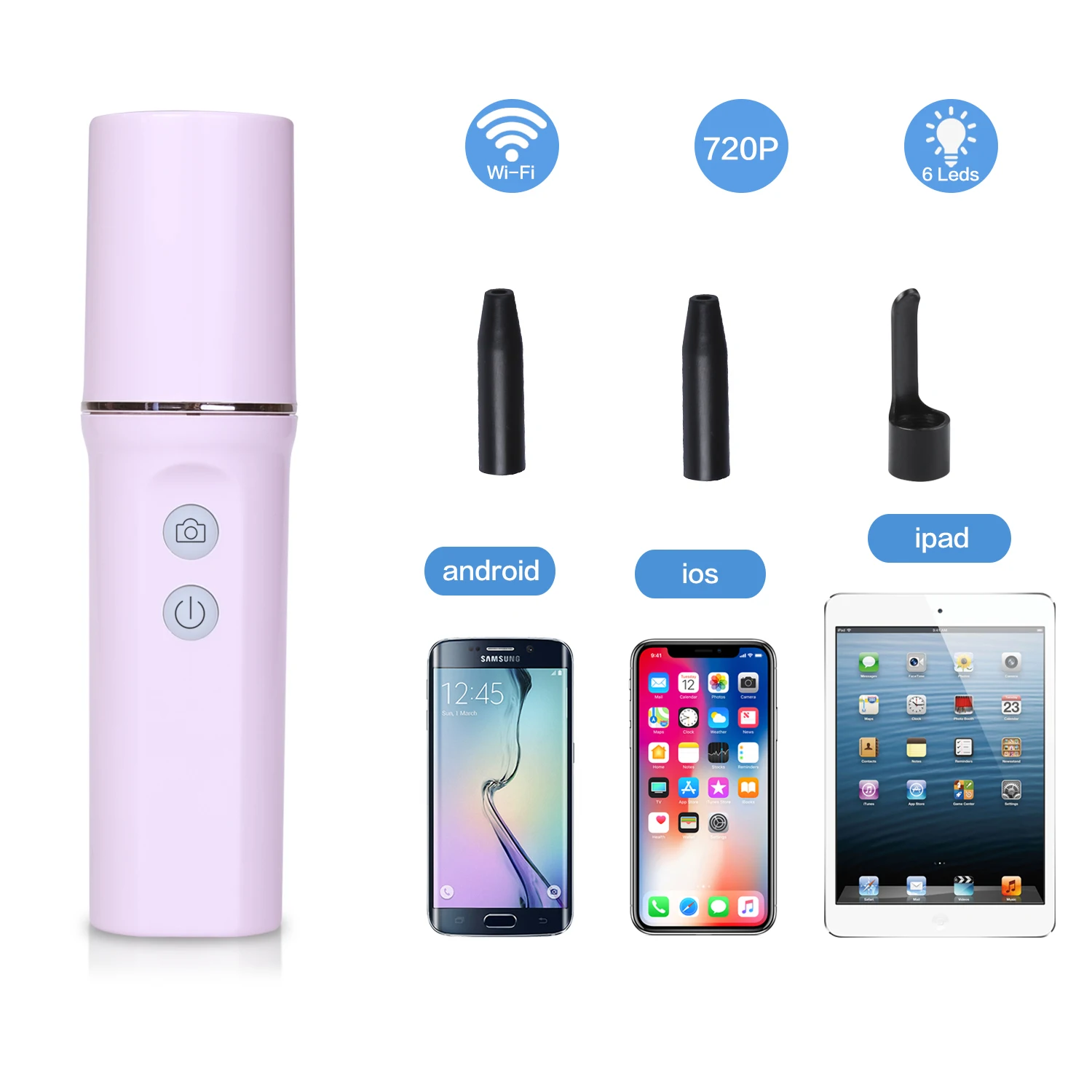 Мини Wifi эндоскоп камера 720P Чистка ушей Otoscope интегрированные беспроводные