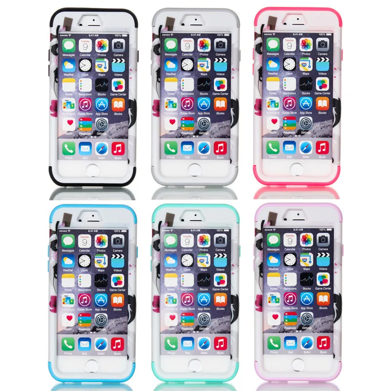 Для Apple iphone 5 5S SE 6s 4 7 ''PC + Силиконовый MAX-Q сверхпрочный противоударный чехол с