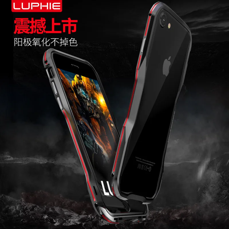LUPHIE Роскошный металлический бампер чехол для телефона Apple iPhone X XS Max XR 8 7 Plus