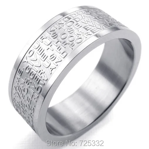 Мужские и женские кольца из нержавеющей стали английские молитвенные кресты