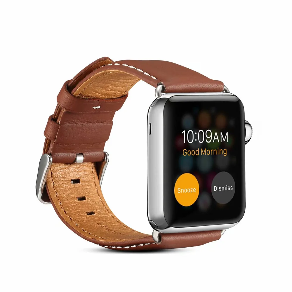 Ремешок из натуральной кожи с петлей сменные полосы чехол совместимый apple watch 42 мм