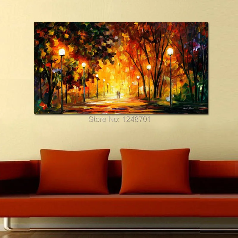 

Away From The Sun PALETTE KNIFE Landscape Oil Painting On Canvas modern home wall decoration art
