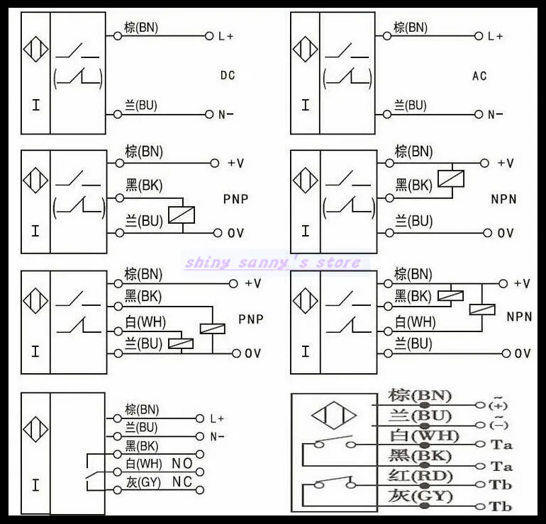 10 шт./лот LJ12A3 4 Z/CY M12 DC6 ~ 36V PNP NO + NC мм расстояние обнаружения проводной индуктивный