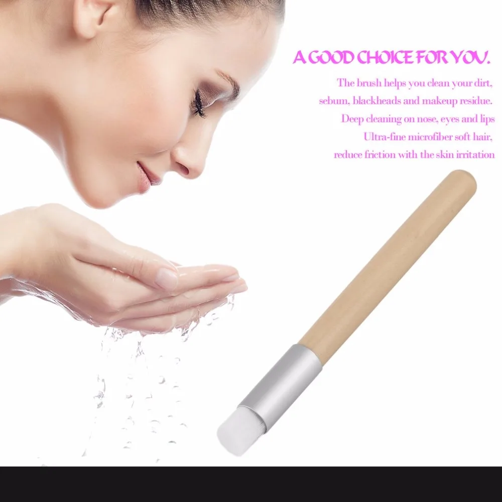 2018 Deep cleaning Blackhead Face Nose Washing Brush Pores Clean Wooden Handle Facial Cleanser Makeup Skin Care Tool | Красота и
